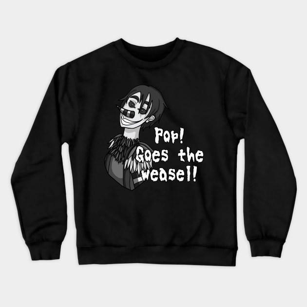 Laughing Jack with Text Crewneck Sweatshirt by Media By Moonlight